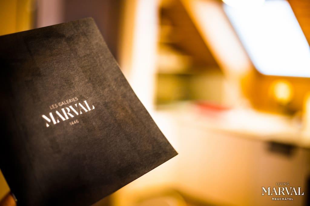 Les Galeries Marval Aparthotel Neuchâtel Kamer foto