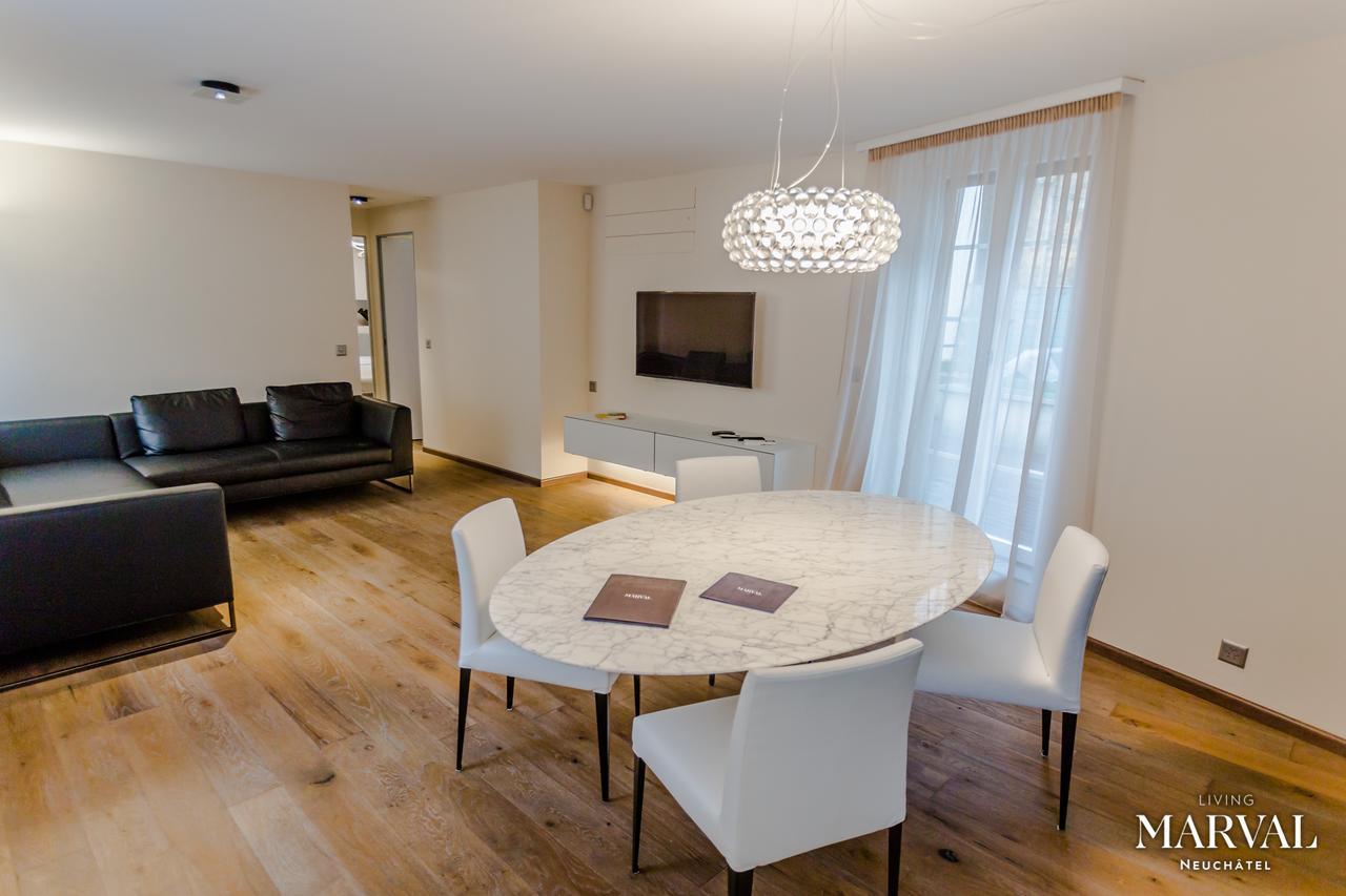 Les Galeries Marval Aparthotel Neuchâtel Buitenkant foto